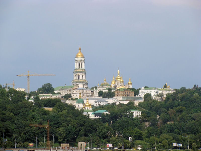Las iglesias de Kiev desde el ro Dnieper