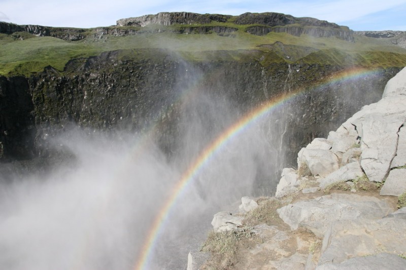 Dettifoss : doble Arco Iris