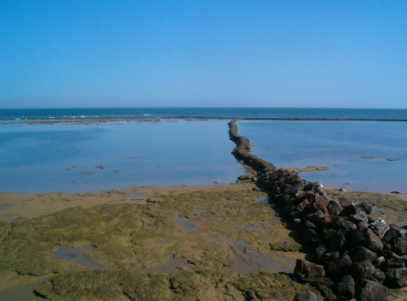 Detalle de los corrales de pesca