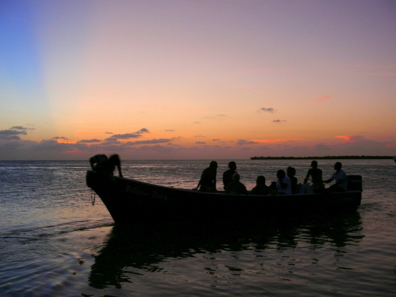 salida al atardecer