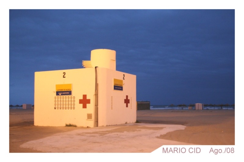 Posta Sanitaria en la Playa de la Malvarrosa (Valencia). Fotografa: Campeador.