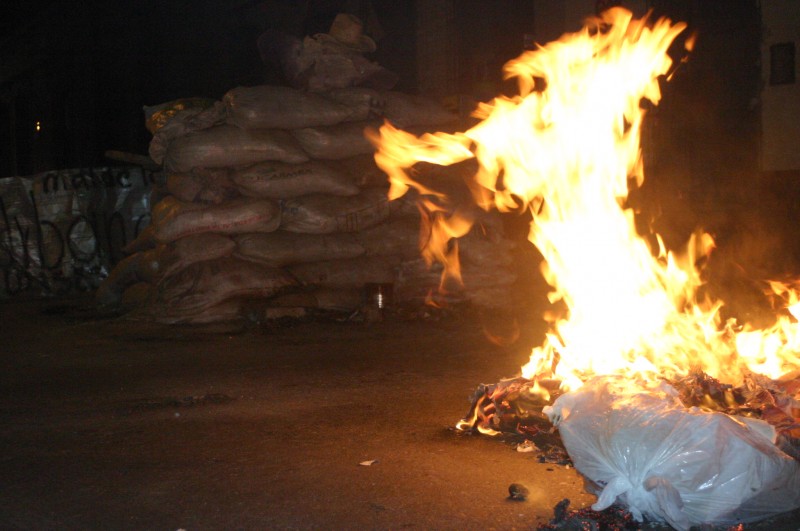 Barricada en llamas