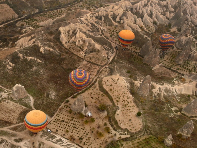 sobrevolando la Capadocia