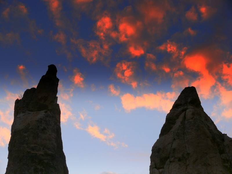 chimeneas encendidas