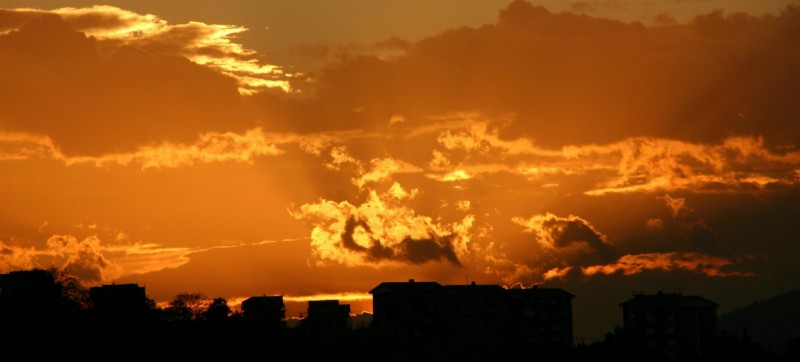 amanece sobre Galdacano