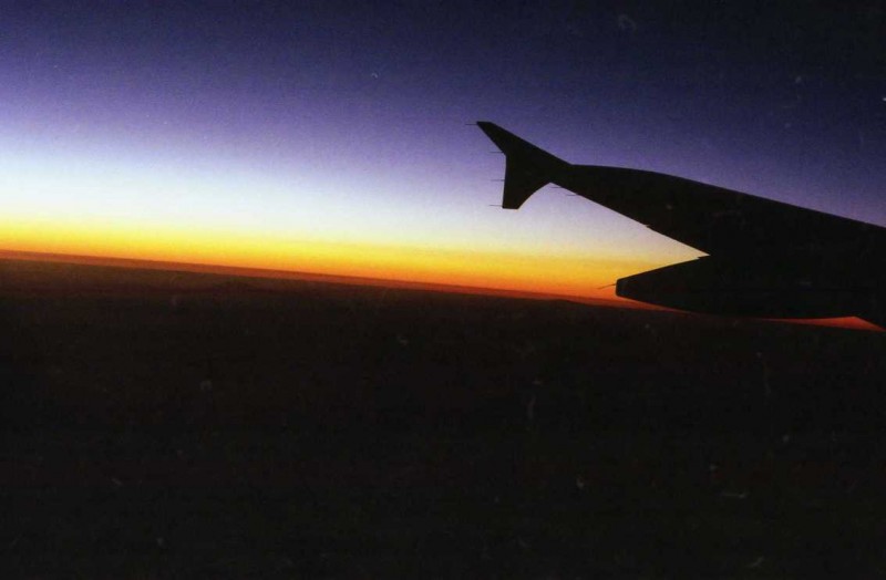 Amanecer desde el aire