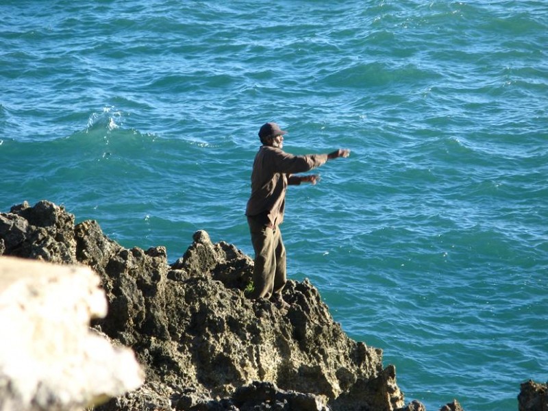 pescador de piedra