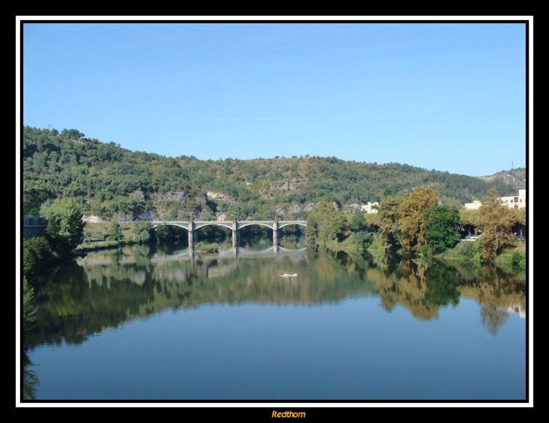 Relajante paisaje del ro Lot a su paso por Cahors