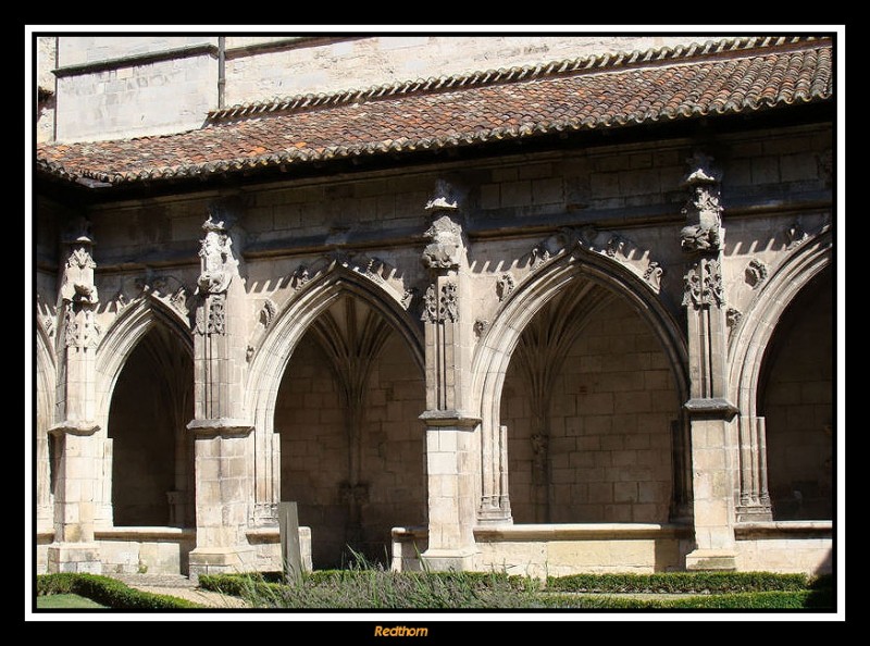 Arcada del claustro gtico de la Catedral de Cahors