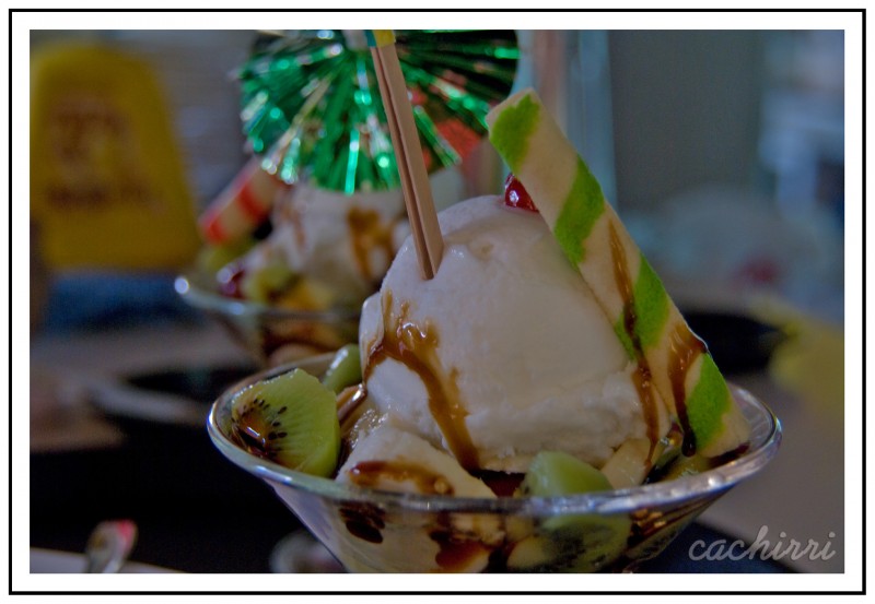 una copa de helado de la Ibense