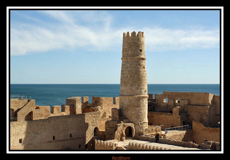 Torre del viga en la fortaleza del Ribat