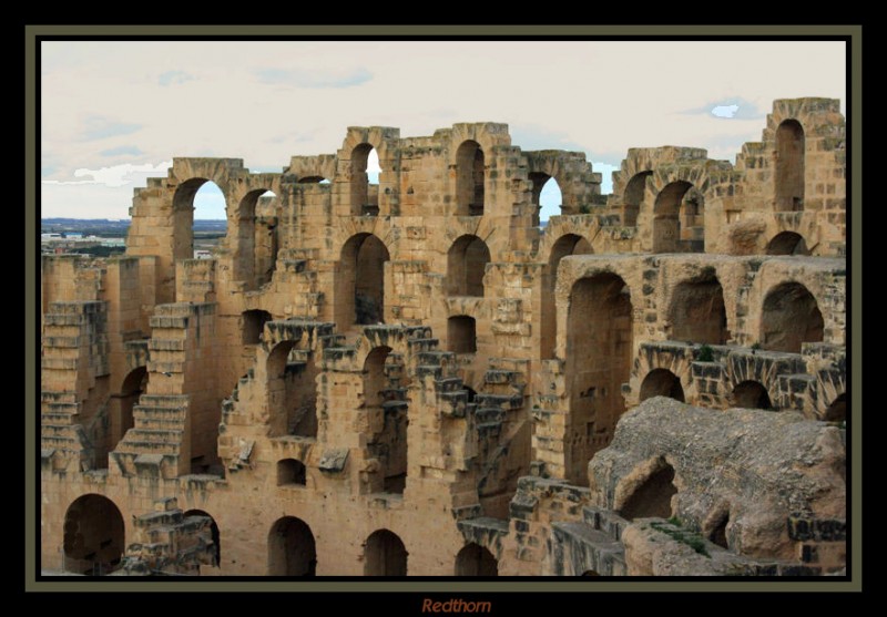 Parte superior del anfiteatro romano