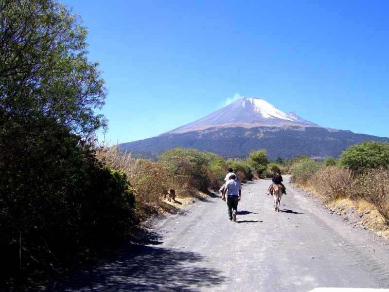 Subiendo hacia el Popocatpetl