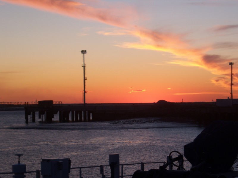 Atardecer portuario