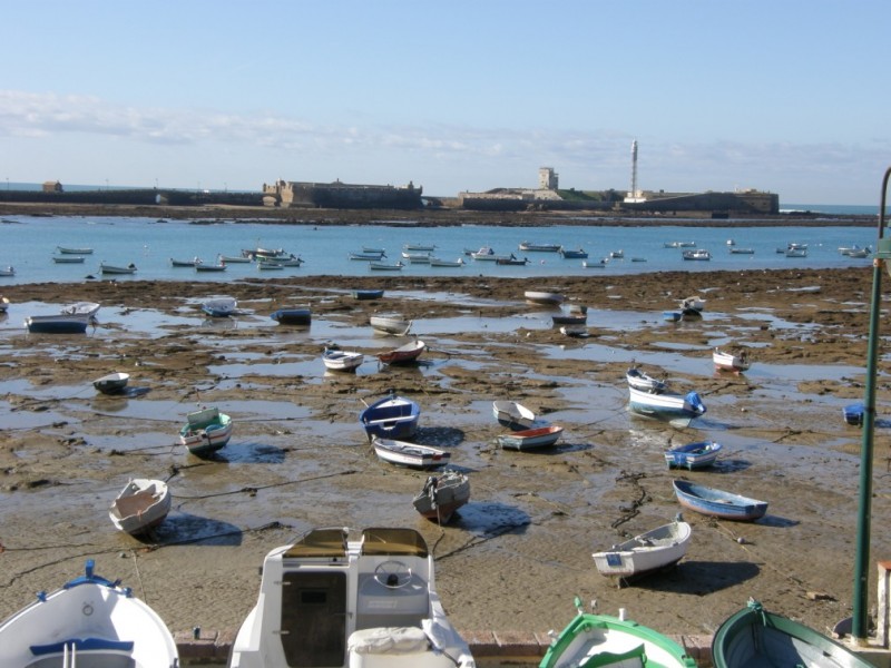 Caleta en marea vaca