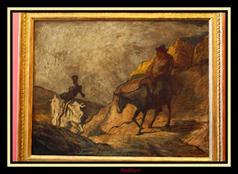 Don Quijote y Sabcho Panza, pintura alemana s. XIX