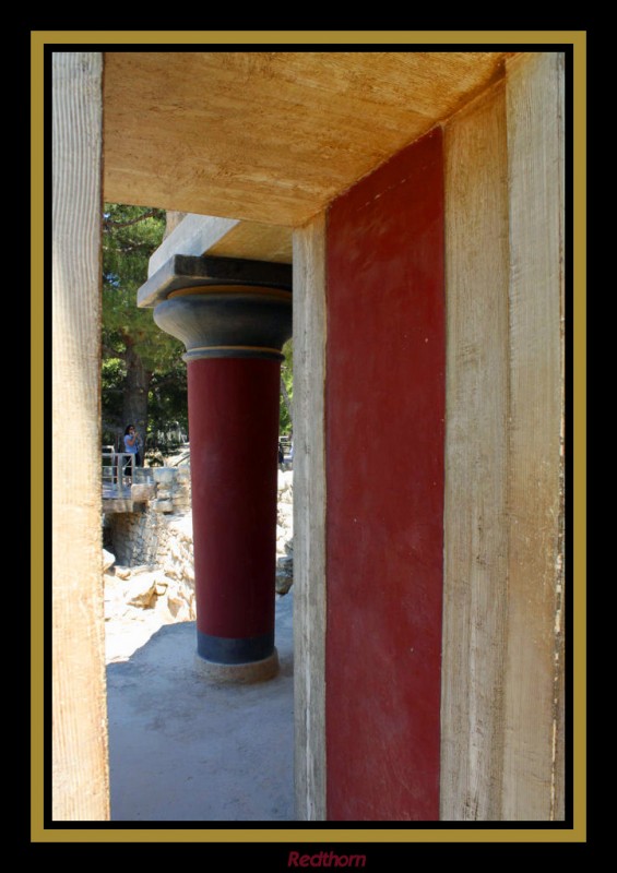 Columna del palacio  del rey Minos