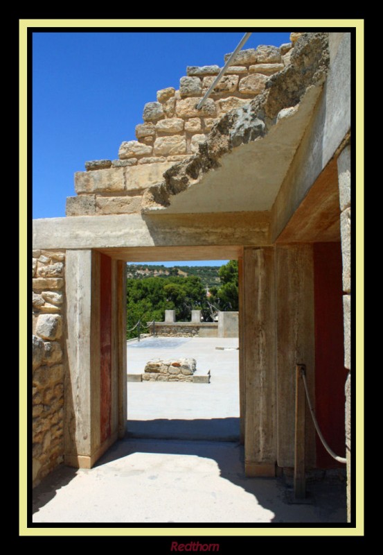 Entrada norte palacio de Knossos