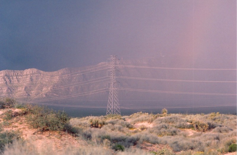 Torre y lluvia