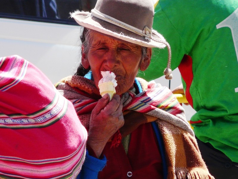 Helado de fresa y vainilla