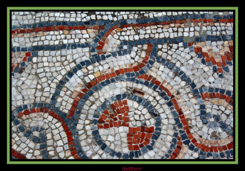 llamativa combinacin de colores en el mosaico