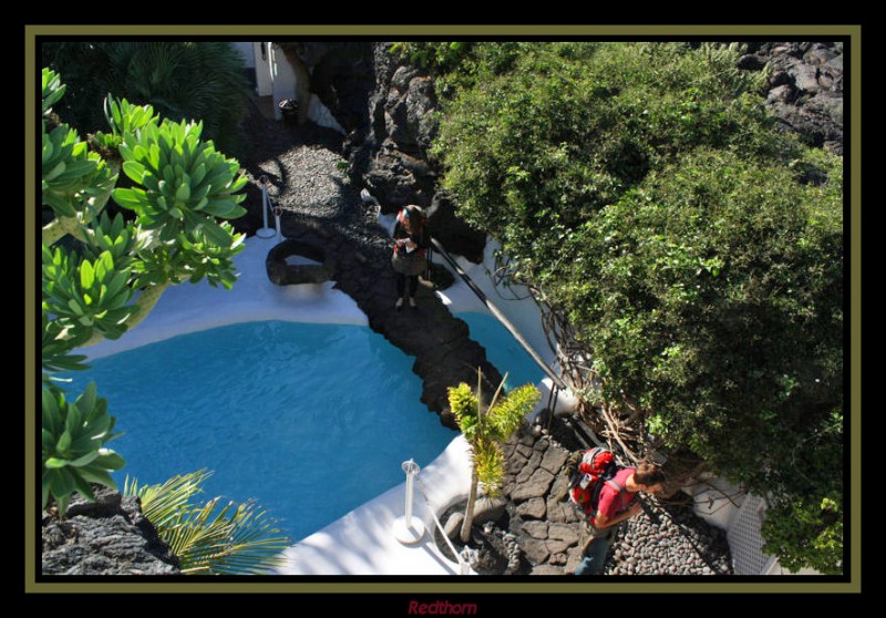 Puentecito sobre la piscina.Fundacin Csar Manrique