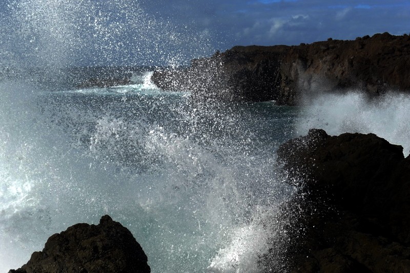 el embate de las olas