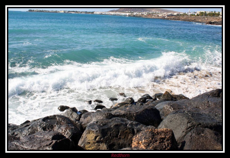 escollera de Playa Blanca