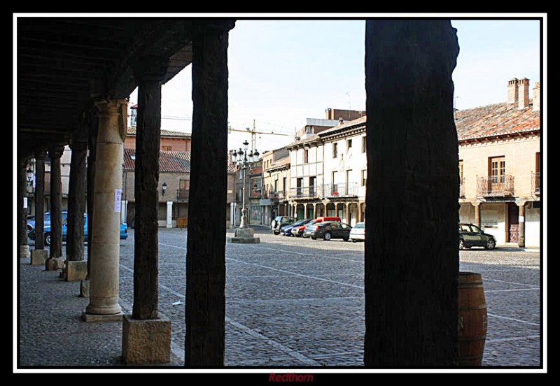 La plaza vista desde los soportales