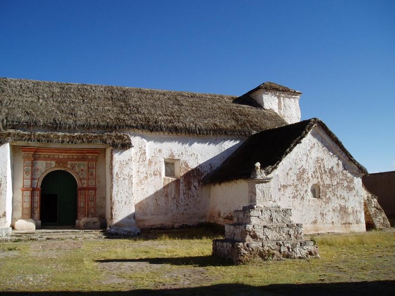 Atrio de la iglesia de Curahuara de Carangas