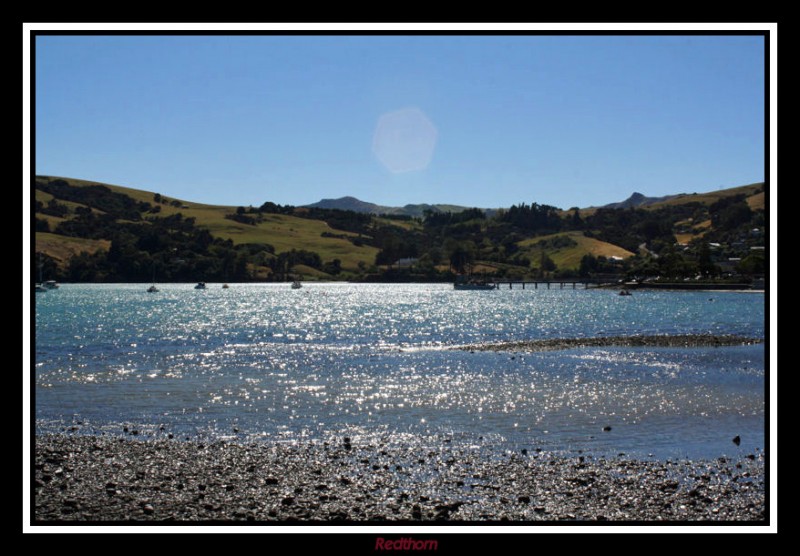 Contraluz de la Baha de Akaroa