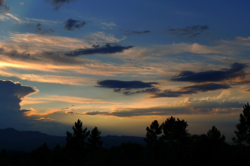 nubes al atardecer