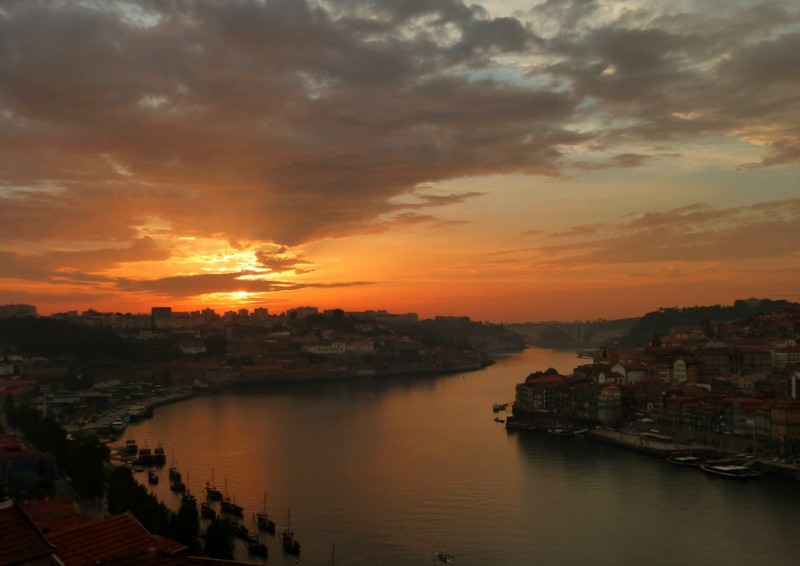 atardecer sobre el Duero