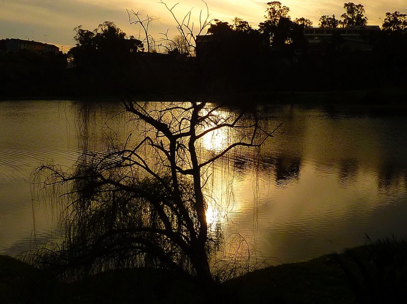 Atardecer en la laguna