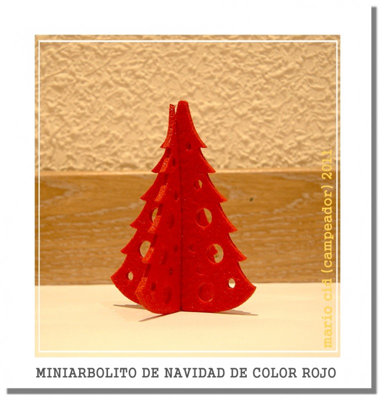 Mini arbolito de Navidad de color rojo