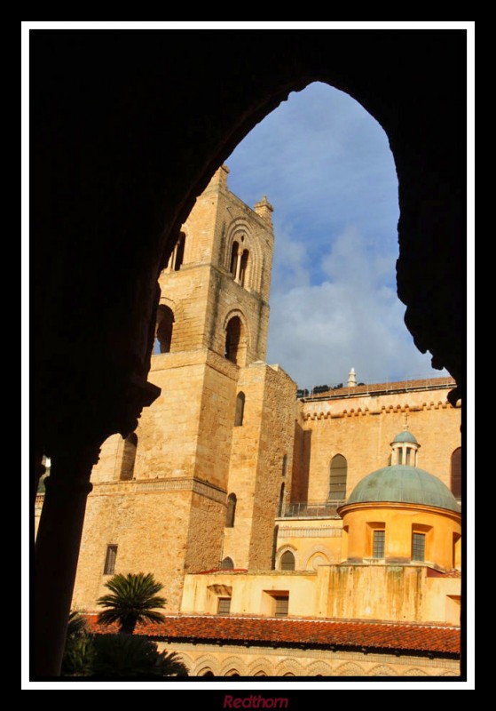 Catedral desde arcadas del claustro