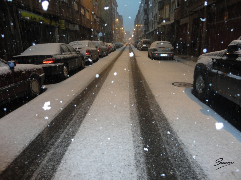 nieva en mi calle