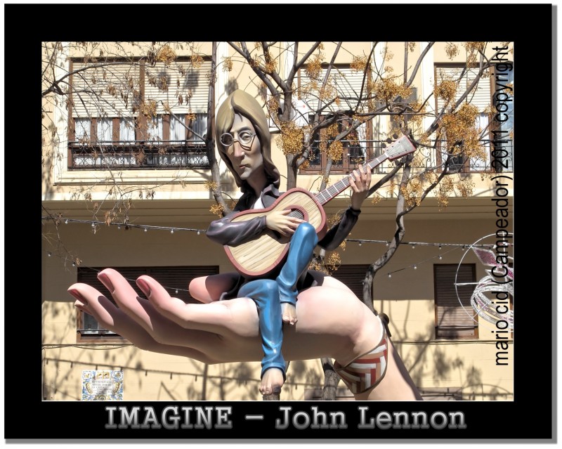 Imagine - John Lennon (figura de una falla en Valencia)