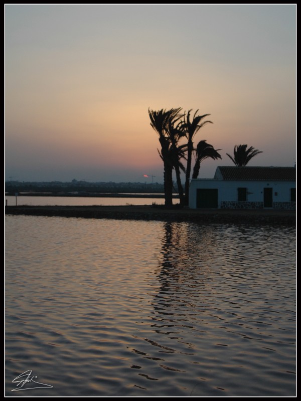 Crepsculo en las salinas