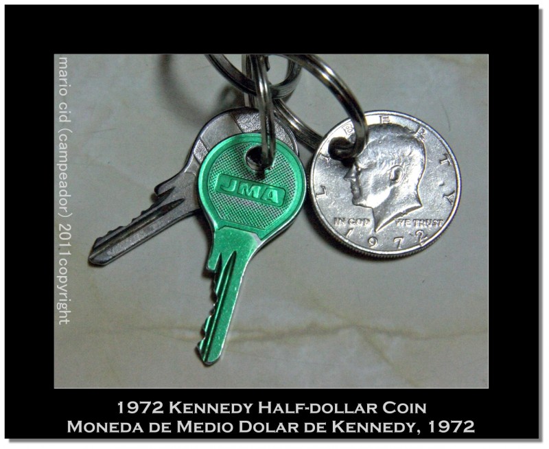 1972 Kennedy Half-dollar coin (Moneda de Medio Dolar de Kennedy, 1972