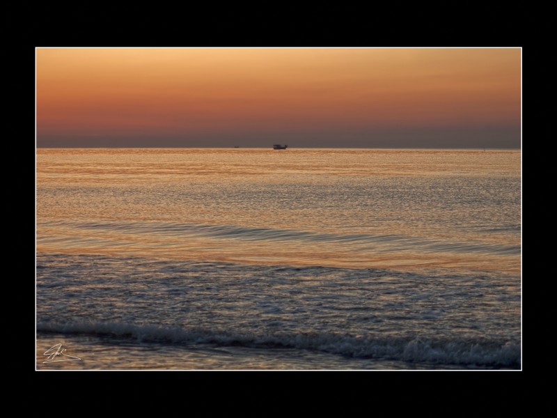 Crepsculo en la costa