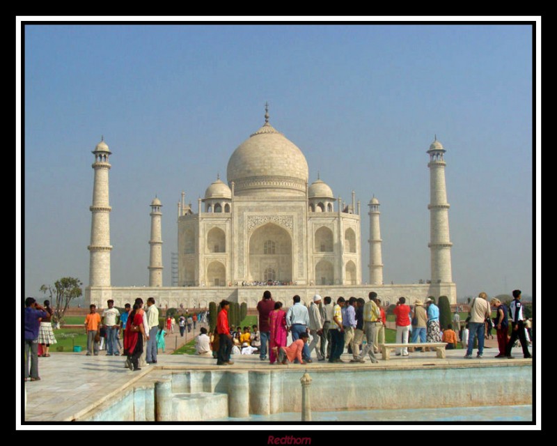 Admirando al Taj Mahal