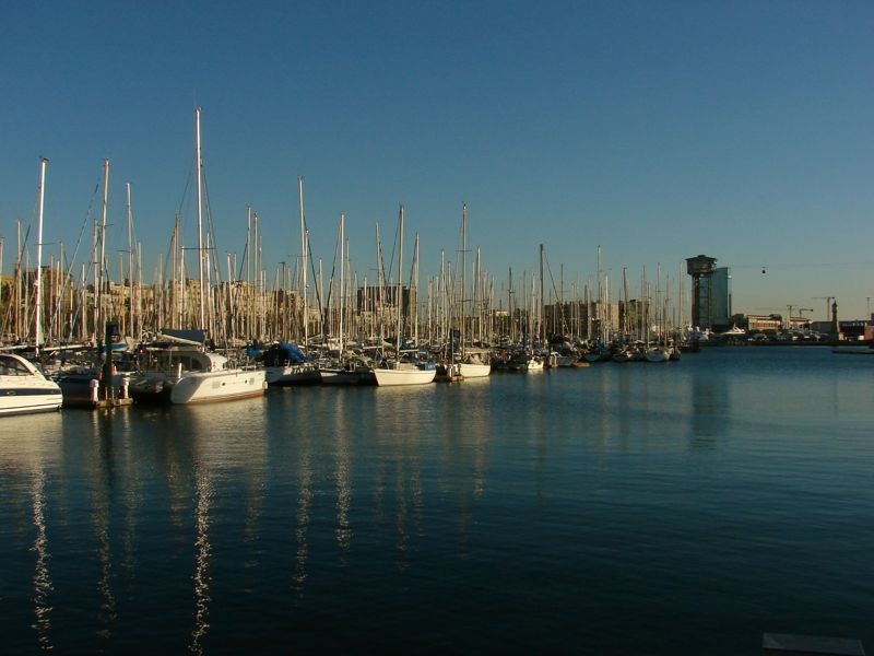 Acuarela del Puerto de Barcelona