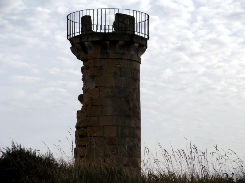 contraluz antiguo faro de la galea