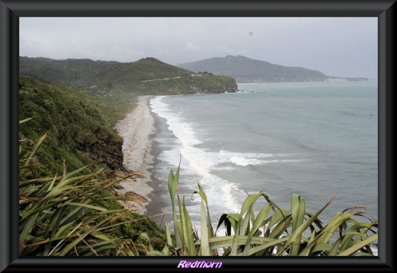 Panormica de la costa y el mar de Tasmania