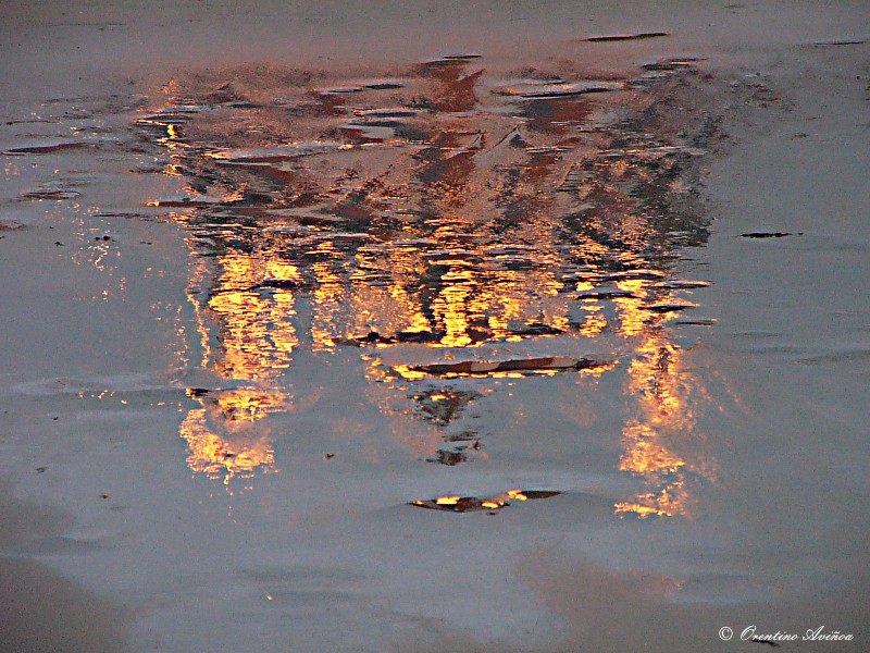 Reflejo en la arena