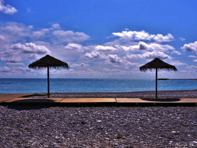 Sombrillas al mar