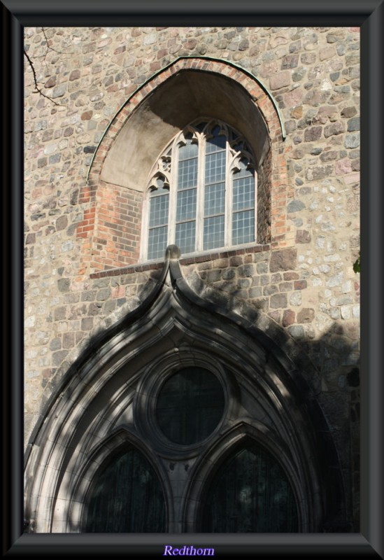 Ventana y prtico gticos de Marienkirche