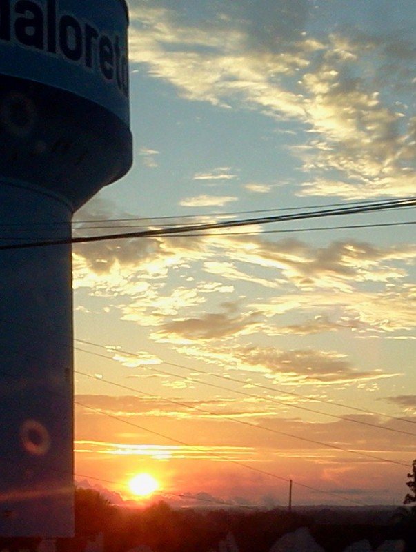 tanque al atardecer