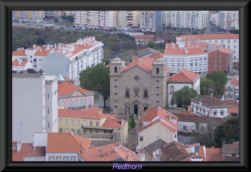 La catedral de Castelo Branco desde el castillo